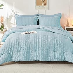 HYMOKEGE Lake Blue Full Size Comforter Sets