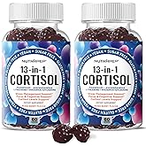 NutraPep Cortisol Gummies for Women Men - 13-in-1 High Cortisol Reducer with Ashwagandha Magnesium L-theanine Rhodiola Rosea - Daily Cortisol Detox Manager for Stress Focus Support (Pack of 2)