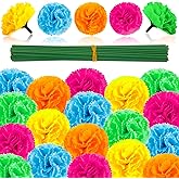 Labeol 50PCS Marigold Flowers Artificial Marigold Flowers Heads Bulk Mexican Decoration Silk 5 Colour Marigold Garland with Stems for Day of The Dead Halloween Diwali Party Decorations Home Decor