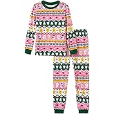 PATPAT Kids 2 Pieces Pajama Sets with Bamboo Viscose,Snug Fit Pjs for Girls,All-Season Comfort Sleepwear, Ages 2-12 Years