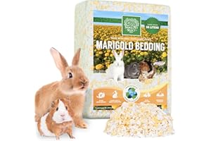 Small Pet Select - Natural Paper Bedding with Real Marigold Buds. Rabbits, Guinea Pigs, and Other Small Animals, 56L