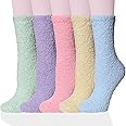 Ginmewrae Women Fuzzy Socks Cozy Soft Fluffy Cute Animal Slipper Socks Sleeping Warm Socks Christmas Gift for Girls