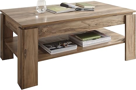 Trendteam Smart Living Wohnzimmer Couchtisch Wohnzimmertisch Universal 110 X 47 X 65 Cm In Nussbaum Satin Mit Zusatzlicher Ablageflache Amazon De Kuche Haushalt