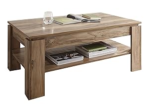 trendteam smart living Couchtisch Wohnzimmertisch Universal, 110 x 47 x 65 cm in Nussbaum Satin (Nb.) mit Ablageboden