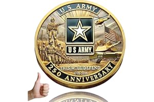 TYMLINYU Double-Sided USMC 250th Anniversary Challenge Coin - 1.57 Inch Marine Corps Commemorative Coin in Durable Metal - Veteran Gift & Military Collectible. (Type C)