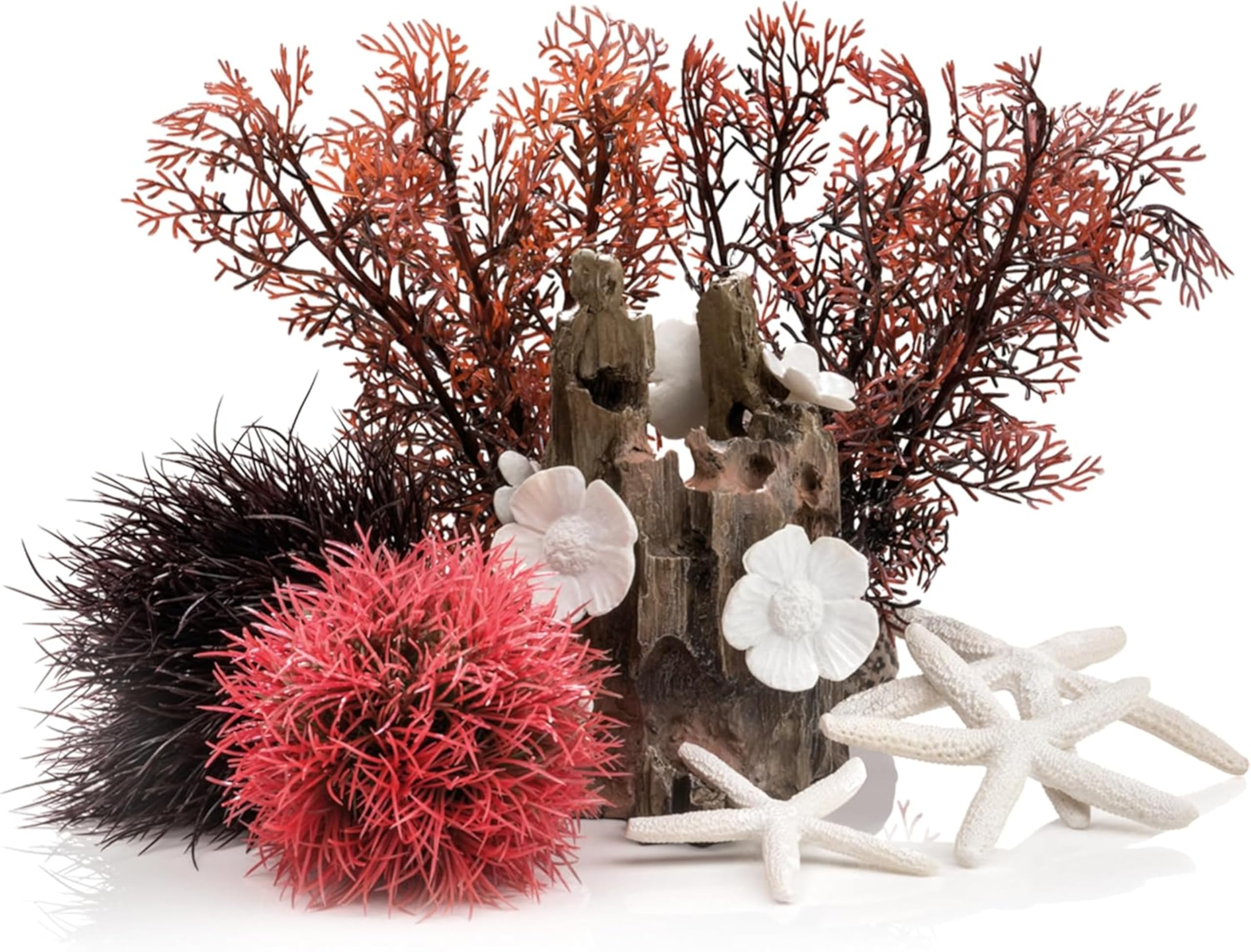 biOrb Decor Set, Red Forest Theme - Flower Sculpture, Sea Fan & Starfish Ornaments for 15 L+ Aquariums, Easy-Insert Decoration Compatible with Fresh & Saltwater Tanks, Perfect Fish Tank Decorations — image 1
