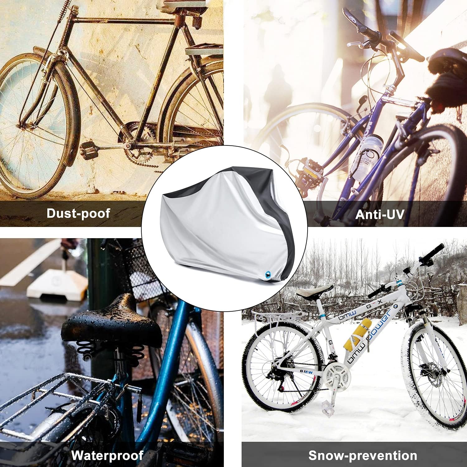Bike Cover, Waterproof Outdoor Bicycle Cover with Lock Hole for Mountain Road Bikes : Sports & Outdoors