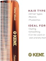 KENT 112mm Handmade Pocket Comb - Fine Tooth Styling for Fine Thinning Hair Wet view 6
