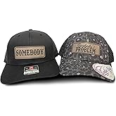 Somebody's Problem and Somebody Vintage Trucker Hats (2 Pack) Baseball Hats for Men & Women, Somebody's Problem Ponytail Hat