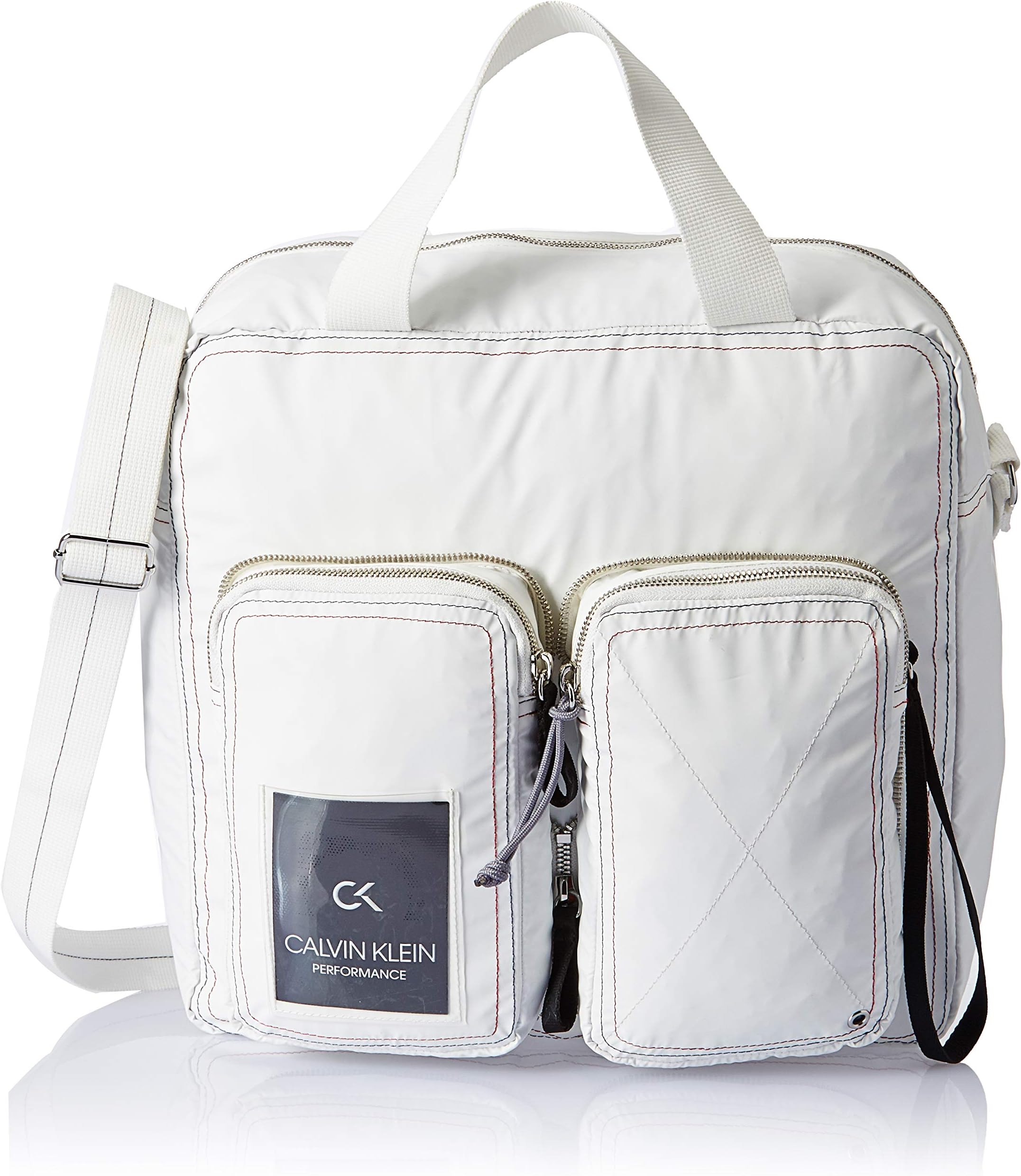 Polyester 33 cms Bright White Gym Tote (PD0073K8700391)