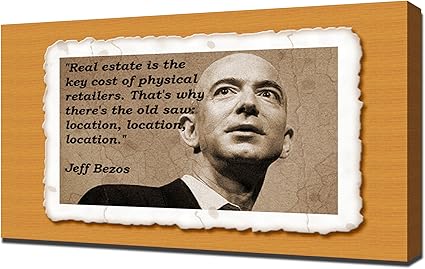 Jeff Bezos 5 Motif Citation Tirage D Art Sur Toile Amazon Fr Cuisine Maison
