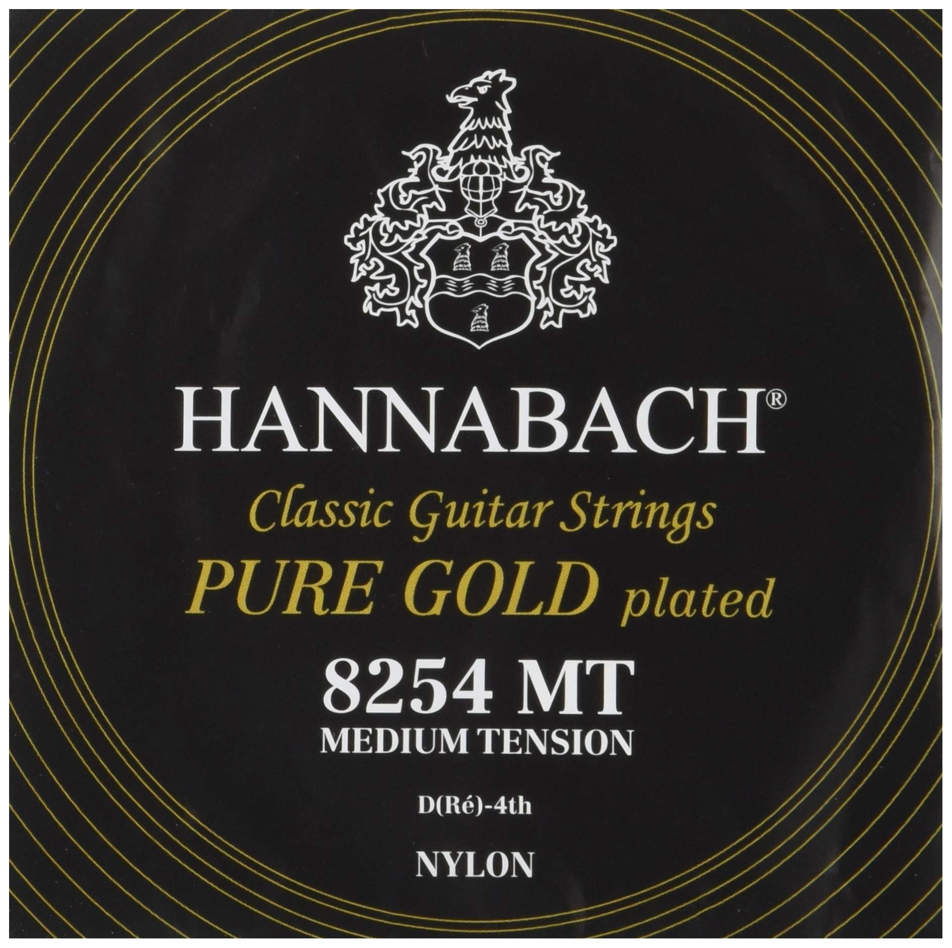Hannabach 652634 Klassikgitarrensaiten Serie 825 Medium Tension Spezialvergoldung - D4