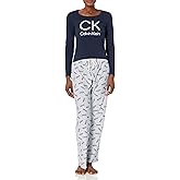 Calvin Klein womens Calvin Klein Women's Comfort Fleece Long Sleeve Sleepwear Set