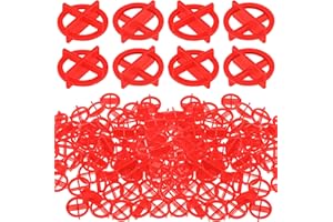 Nuanchu 500 Pcs 1/16"(2mm) Tile Spacers Removable Cross Ceramic Spacers Corner Separators Reusable Wall Floor Construction Tool Plastic Leveling Clips for Various Types of Tile Leveling (Orange)