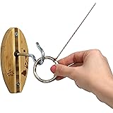 Tiki Toss Hook and Ring Toss Game Hawaiian Short Board Edition - 100% Bamboo Party Game for Indoor or Outdoor Family Fun (All Parts Included)
