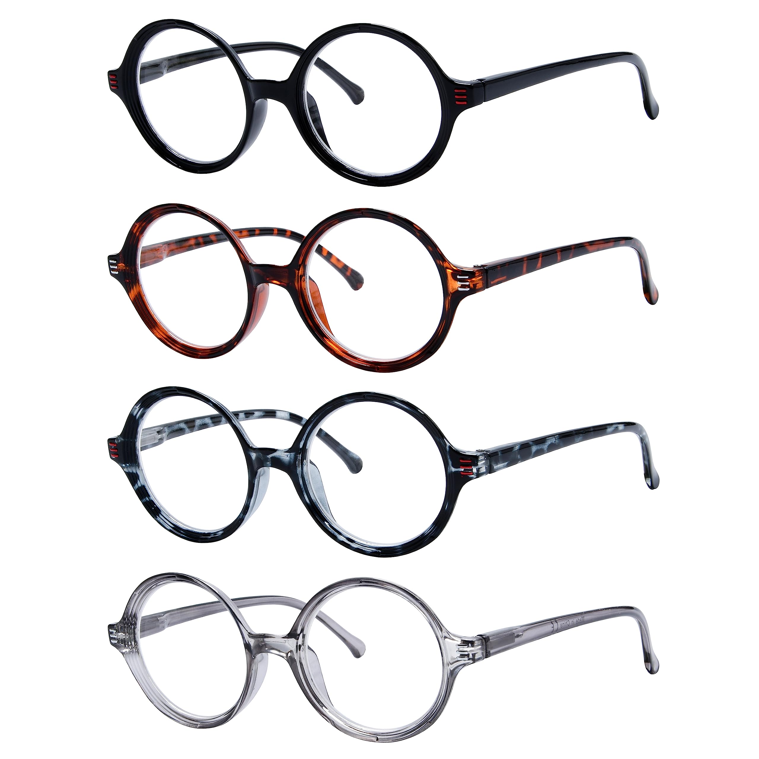 Eyekepper 4-pack Reading Glasses Women Small Lens Round Readers +0.50