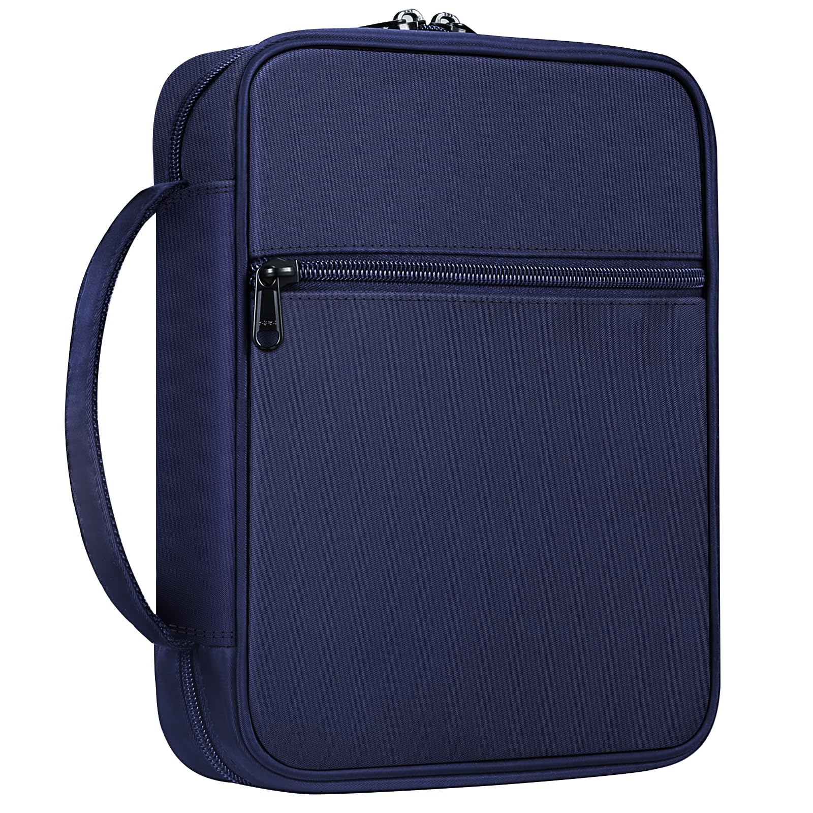 FINPAC Bible Cover, Slashproof Carrying Book Case Church Bag Bible Protective with Handle and Zippered Pocket for Standard Size Bible, for Mother Father Girls Boys Women Men,