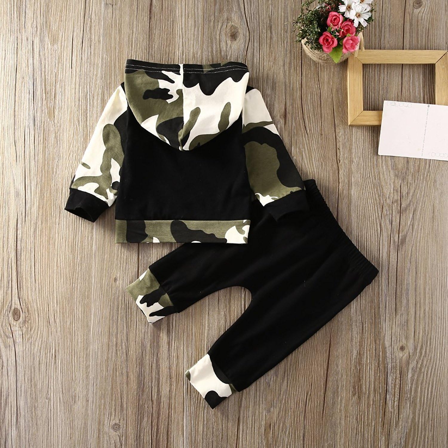 Infant Baby Boys Camouflage Hoodie Tops +Long Pants Outfits Set Clothes 0-3Y: Clothing