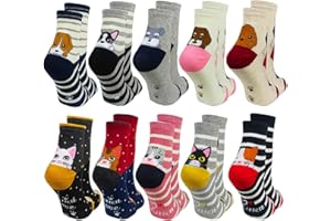 Mixsense Women's Funny Cute Animal Socks Fun Cat Dog Pattern Novelty Funky Ladies Cotton Gifts Socks