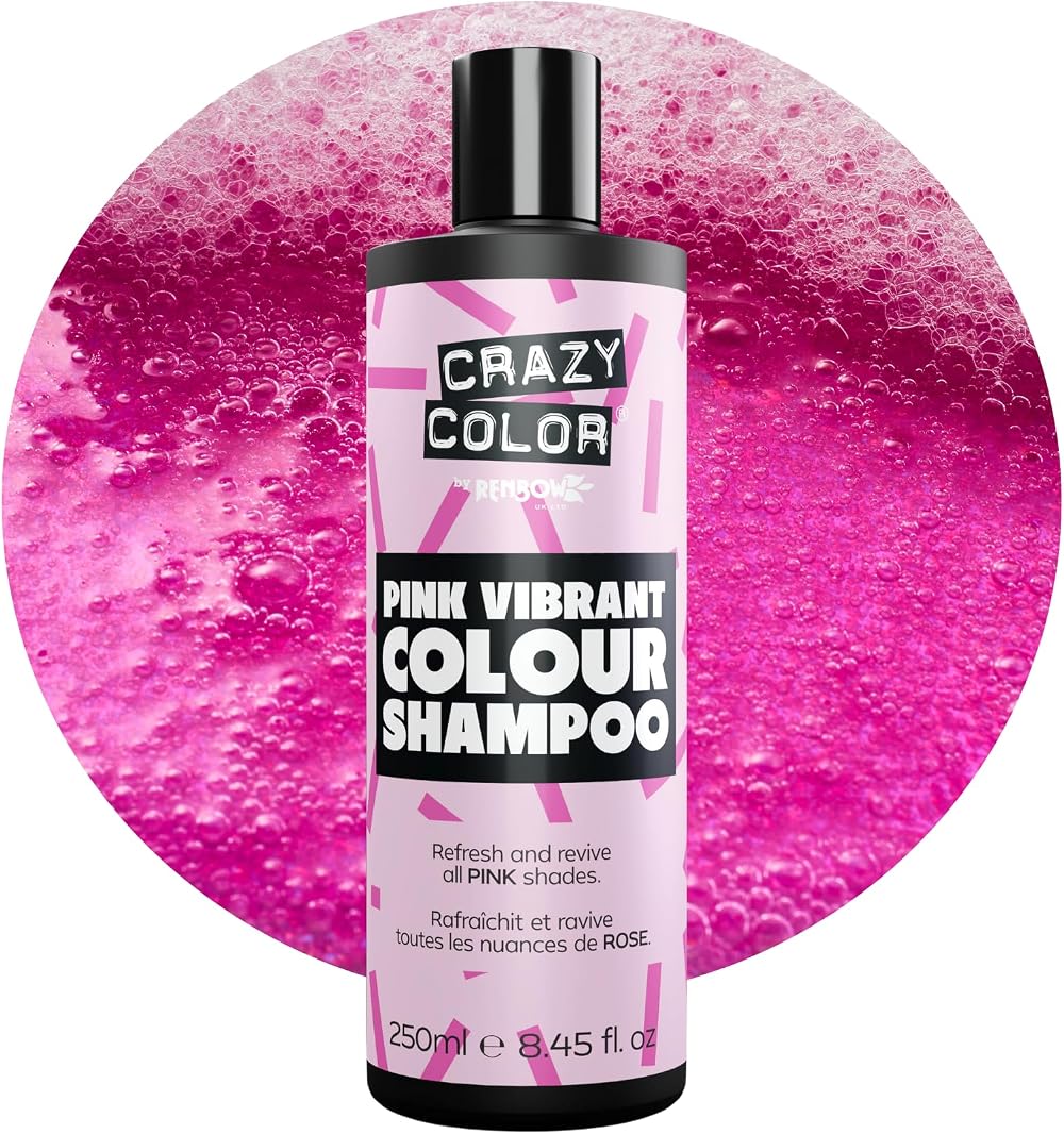 Crazy Color Vegan Pink Shampoo 250ml - Maintain Refresh Colour Protect Sulphate