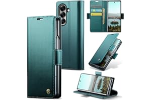 Rerzoiro for Samsung Galaxy Z Fold 7 Case, Premium PU Leather Wallet Case Flip Cover with [RFID Blocking][Card Holder][Stand Function] Shockproof Protective for Samsung Galaxy Z Fold 7, Blue-Green