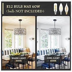 Crystal Ceiling Light Black Modern Chandelier