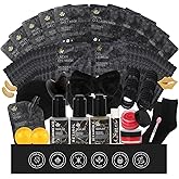 55 Pcs Valentines Day Gifts for Women & Men, Charcoal Face Sheet Mask Pack, Hydrating Skin Care Set, Hydrolyzed Mask, Hyaluronic Acid Serum, Self Care Kit, Birthday, Christmas, Dad, Mom