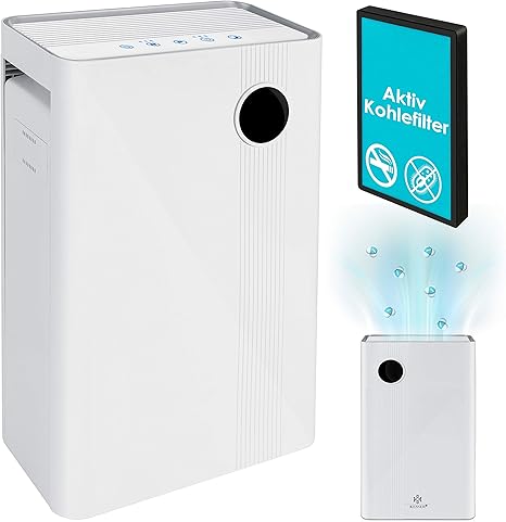 Kesser Luftreiniger Mit Timer Hepa Kombifilter 5 In 1 System Cadr 218m Entfernt 99 97 Filterleistung Viren Und Aerosole Aktivkohlefilter Und Kaltekatalysator Fur Allergiker Raucher 40m Amazon De Baumarkt