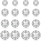 BESTEEL 8 Pairs Dance Competition Earrings for Women Acrylic Halo Crystal Rhinestone Stud Earrings for Stage Opera Performance Bridal Party 10/15/18/20mm Gift