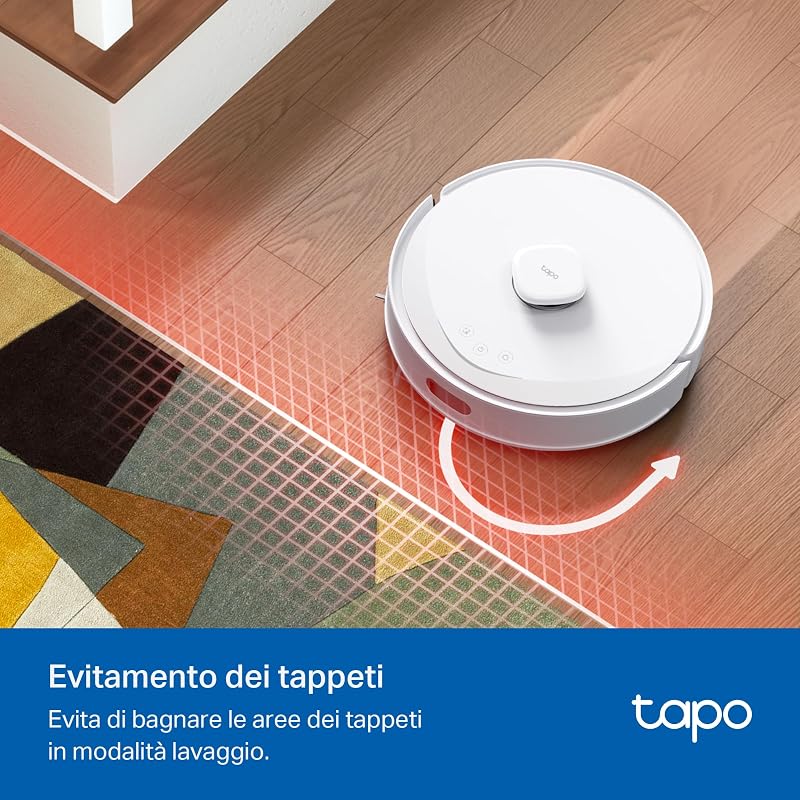 RV30 Max Plus White Robot Aspirapolvere Lavapavimenti con Mappatura 5300Pa, Svuotamento Automatico Polvere 3L, Doppia Navigazione LiDAR+IMU, Zone No-Go e Muri Virtuali, Controllo APP&Alexa&Google