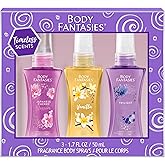Body Fantasies Body Spray Holiday Gift Set for Her - 3 Piece Timeless Scents Sampler, Perfect for Stocking Stuffers