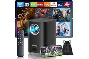 [Electric Focus] Projector with WiFi and Bluetooth, Native 1080P 15,000 Lumens 4K Supported, Agreago Outdoor Movie Projector for Home Theater UP to 300", for iOS/Android/TV Stick/HDMI/USB