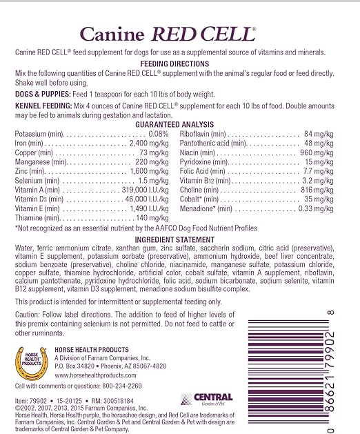 canine red cell benefits