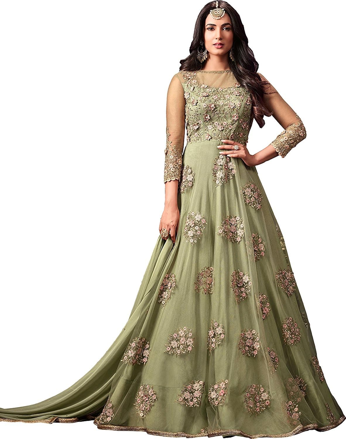 royal export women's a-line party wear semi-stitched gown