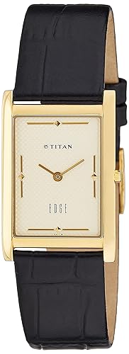 Titan Edge Analog Champagne Dial Men's Watch -NH1043YL05A
