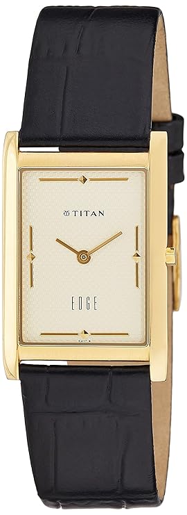 Titan Edge Analog Champagne Dial Men's Watch -NH1043YL05A