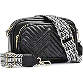 ERCOXIS Quilted Crossbody Bags Purse for Women Small Vegan Leather Shoulder Handbags Purses with Two Straps | Quilted, Purse, Small, Vegan Leather, Purses, with Two Straps