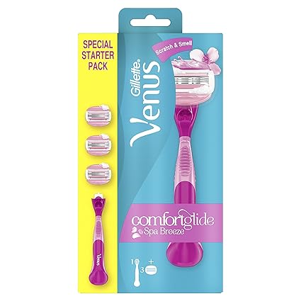 Gillette Venus ComfortGlide Spa Breeze Frauenrasierer mit 2 Rasierklingen