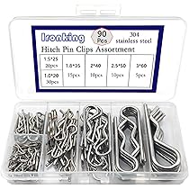 Snapklik.co : 55 Pcs Hitch Pin Clip R Clips Retaining Pins Tractor Cotter Pin Hair Pin