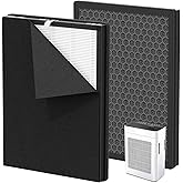 Elnuliros F3 Replacement Filter Compatible with AMEIFU F3 Double-Sided Air Puri-fier, 3-Stage H13 HEPA Filtration include Washable Pre-filter for Pet Dander, Dust, Hair, Smoke, 2 Pack