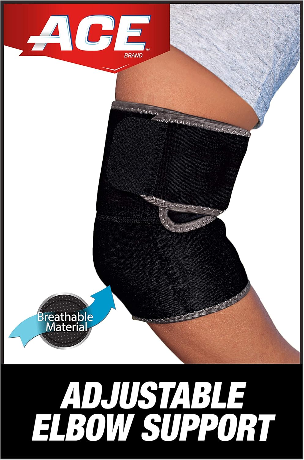 ACE Elbow Neoprene Elbow Support Black Adjustable eBay