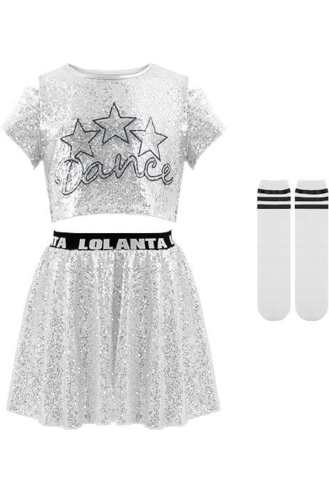 Sequin Top For Kids Haitryli Kids Girls One Shoulder Ballet Dance