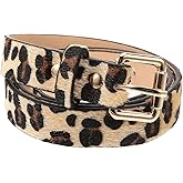 VALICLUD Leopard Print Belts for Women Leopard Belts for Women Cheetah Print Belt Pu Leather Belts for