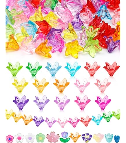 Amazon.com: Lasenersm 120pcs 26mm Acrylic Flower Beads
