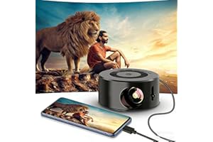 Mini Projector, Portable Movie Projector, Compatible with Smartphone HDMI USB TV Stick for Indoor Outdoor Use