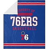 FOCO Unisex-Adult NBA Team Color Sherpa Fleece Blanket 60" x 70"