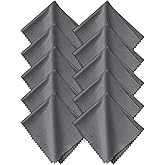 K&F Concept 10 Pack Lens Cleaning Cloth 15X18CM, Washable Reusable Microfiber Cleaning Cloth for Camera Lenses, Glasses, Scre