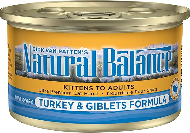 Amazon Com Natural Balance Ultra Premium Wet Cat Food Turkey Giblets Formula 3 Ounce Can Pack Of 24 Canned Wet Pet Food Pet Supplies