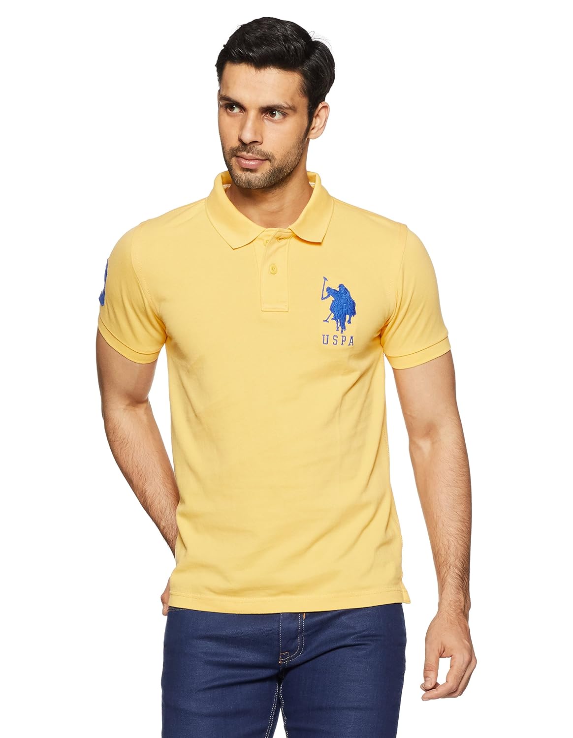 us polo association men's solid regular fit polo