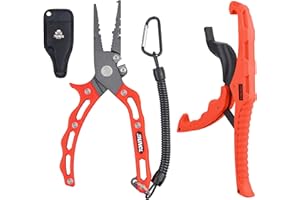 PROBITE RUNCL Fishing Plier & Fish Lip Gripper Kit, Multi-Function Fishing Tools for Men, Premium Saltwater & Freshwater Fishing Gear, Ultimate Fishing Remover Extractor, Ideal Fishing Gifts for Men